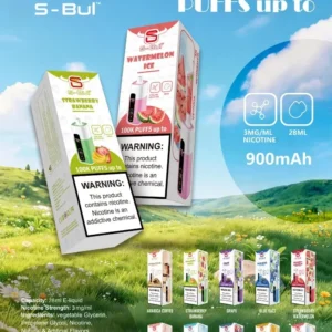 S-Bul Disposable 100K Puffs premium 28ml DTL product poster with 10 flavors